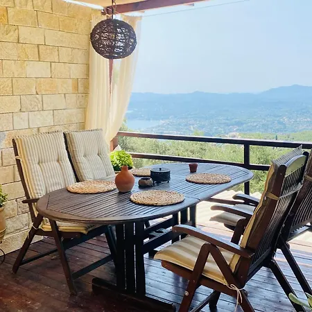 Lantställe Lorantina Luxury Sea View House With Starlink Wifi Near Barbati & Ipsos *