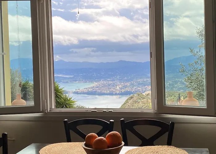Lorantina Luxury Sea View House With Starlink Wifi Near Barbati & Ipsos *